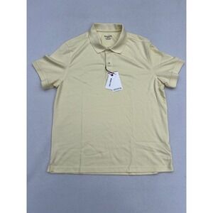 UNTUCKIT Damaschino Polo Shirt Mens SS Soft Yellow Casual Button Up Top Size M‎